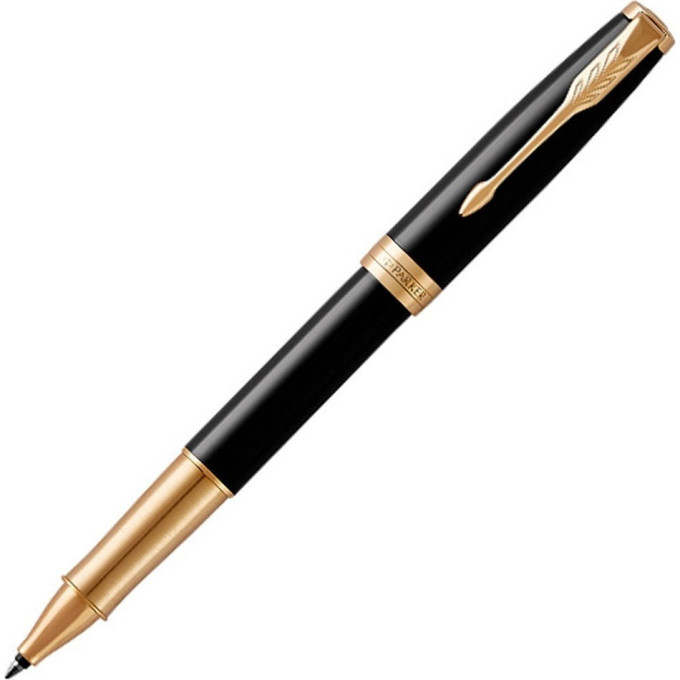 Ручка-роллер PARKER ESSENTIAL SONNET LAQUE BLACK GT F 1948080